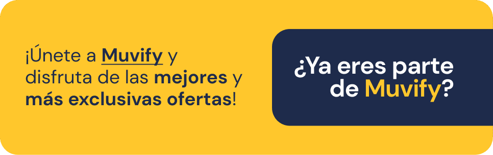 Únete a Muvify con ofertas exclusivas